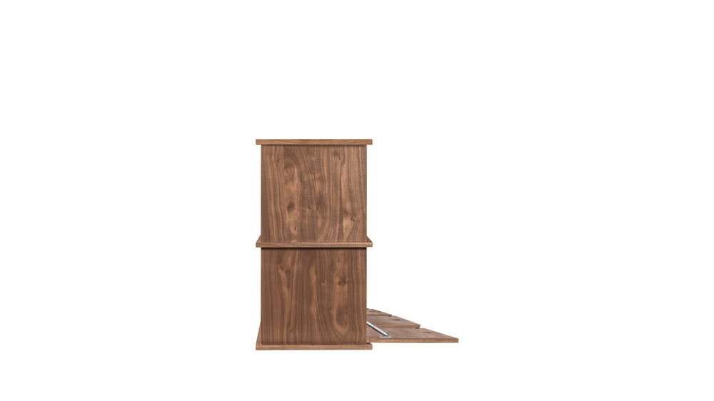 Keep Stacking Storage System, 6 piezas, abiertas y cerradas, nogal