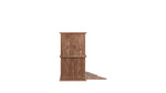 Keep Stacking Storage System, 6 piezas, abiertas y cerradas, nogal