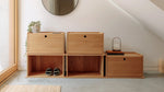 Keep Stacking Storage System, 6 piezas, abiertos y cerrados, roble blanco
