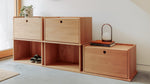 Keep Stacking Storage System, 6 piezas, abiertos y cerrados, roble blanco