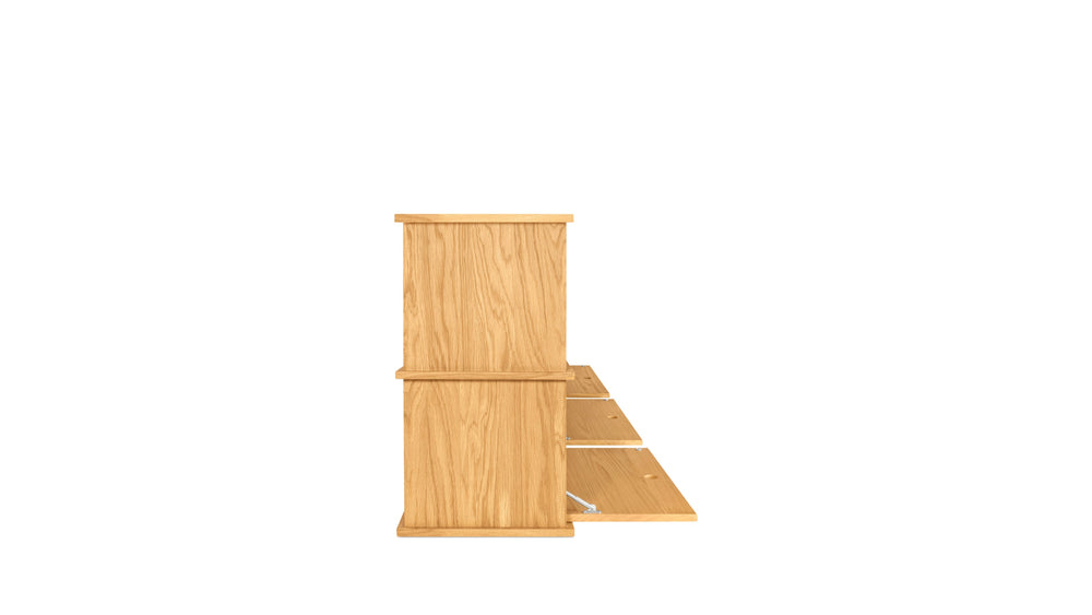 Keep Stacking Storage System, 6 piezas, abiertos y cerrados, roble blanco