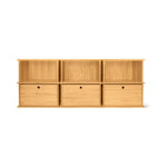 Keep Stacking Storage System, 6 piezas, abiertos y cerrados, roble blanco